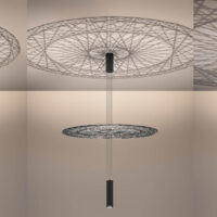 Lampada a sospensione in carbonio