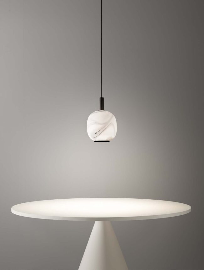 lampada a sospensione Made in Italy in vetro soffiato